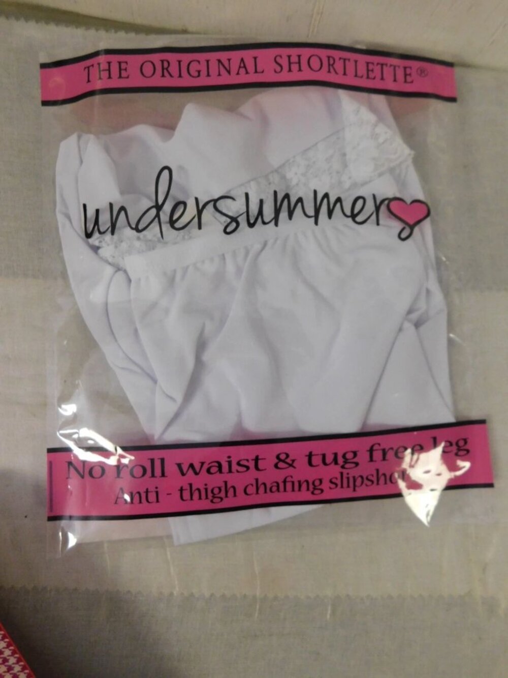 Under Summer Original Shortlette No Roll Waist Slip Shorts sz S White NIP